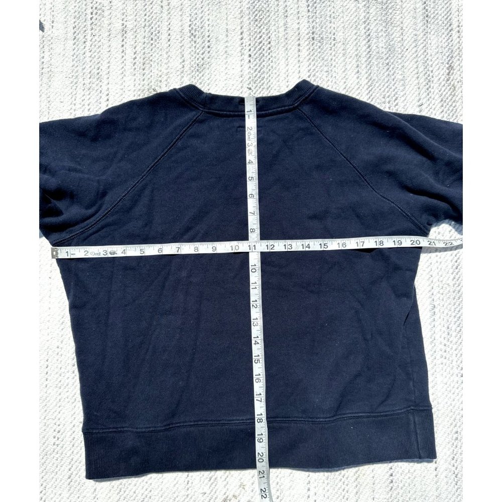 MOTHER Sweater Women's Small Blue Graphic La Bodega Long Sleeve Crew Neck Cotton - Picture 10 of 10